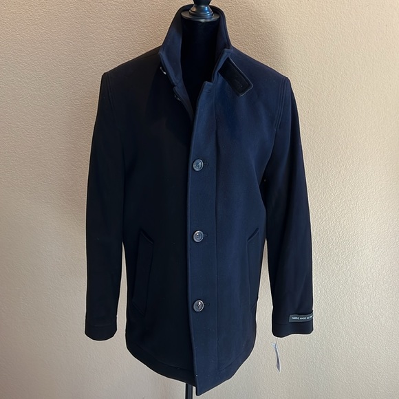 Andrew Marc Italian Soft Wool Peak Pea Coat. NWT - Picture 7 of 16